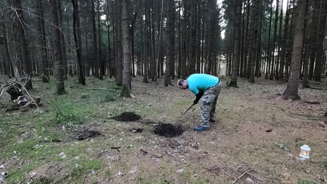 Creating a parameter around the fire pit to prevent any spread of a fire.