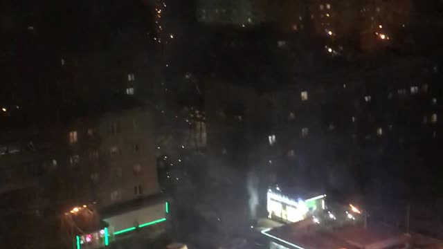 Fireworks before New Year
