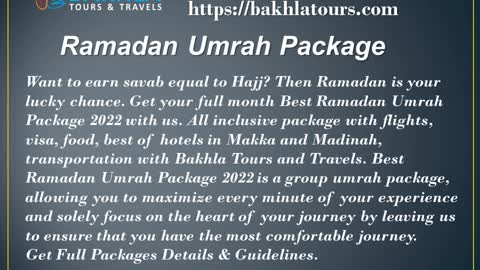 Ramadan Umrah Tour Packages