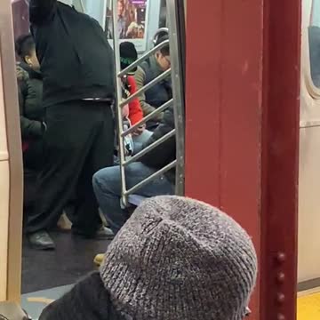 New york subway rabbit man makes loud grunting noise on train