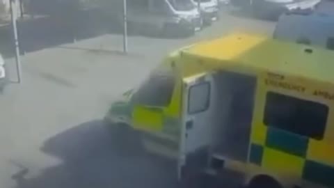 According to mainstream media.. an ambulance gets destroyed by 'Russian' strike?