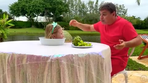 Nastya and dad gave a fun challenge