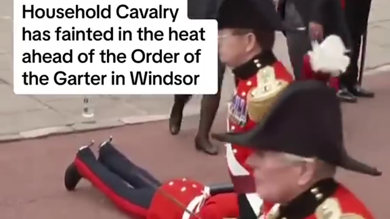 Soldier faints at windserr castle