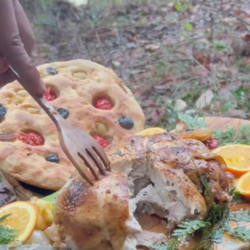 Tavuk Pasta ve Focaccia Ekmeği 🐔 l Birthday Chicken Cake and Focaccia