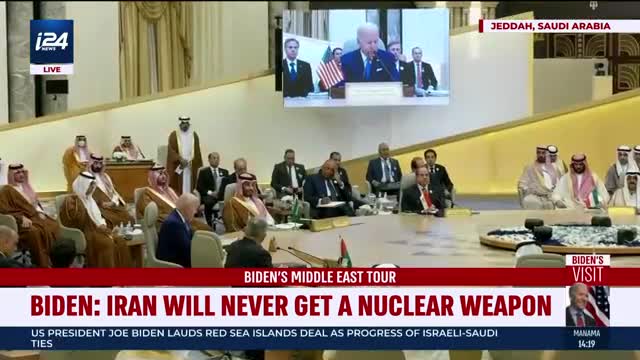 President Biden speaks at the GCC+3 Summit in Jeddah