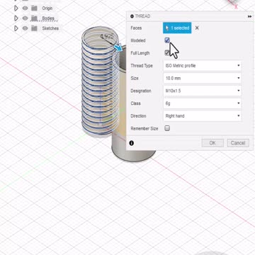 Fusion 360: Reverse Thread