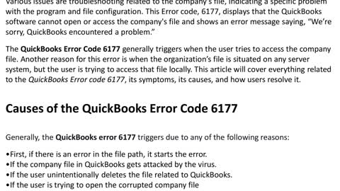 How to Fix the Error 6177, 0 in QuickBooks Desktop?