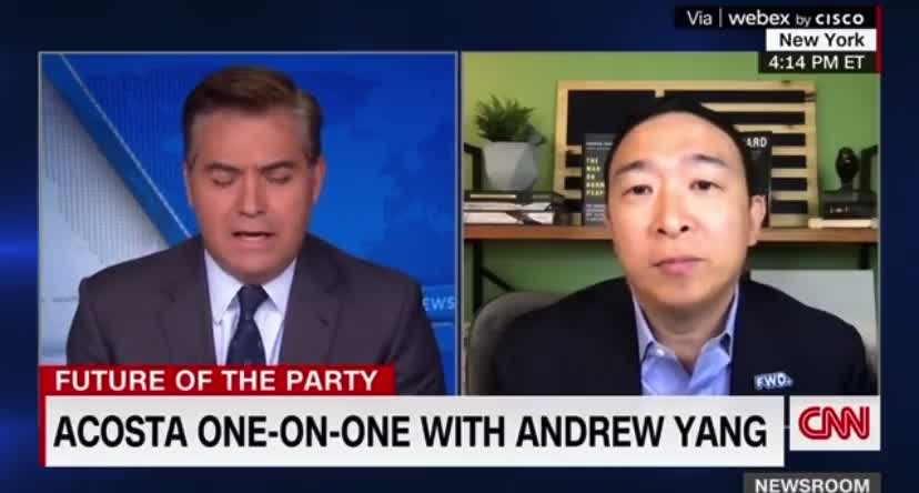 Andrew Yang Manages to Make Jim Acosta Make Sense