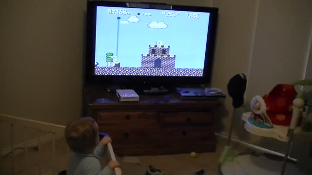 Baby Laughing At Super Mario