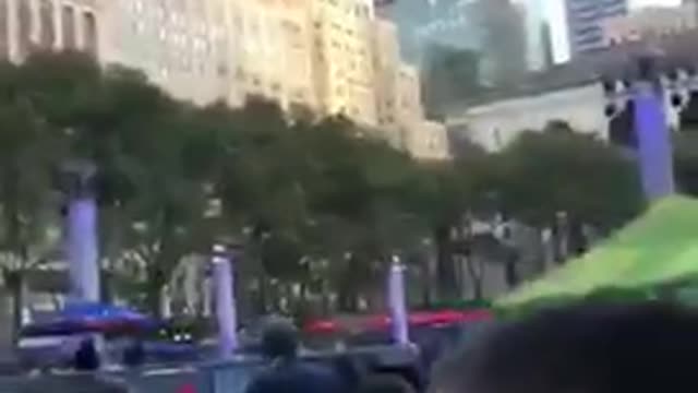 De Blasio on his way to work.