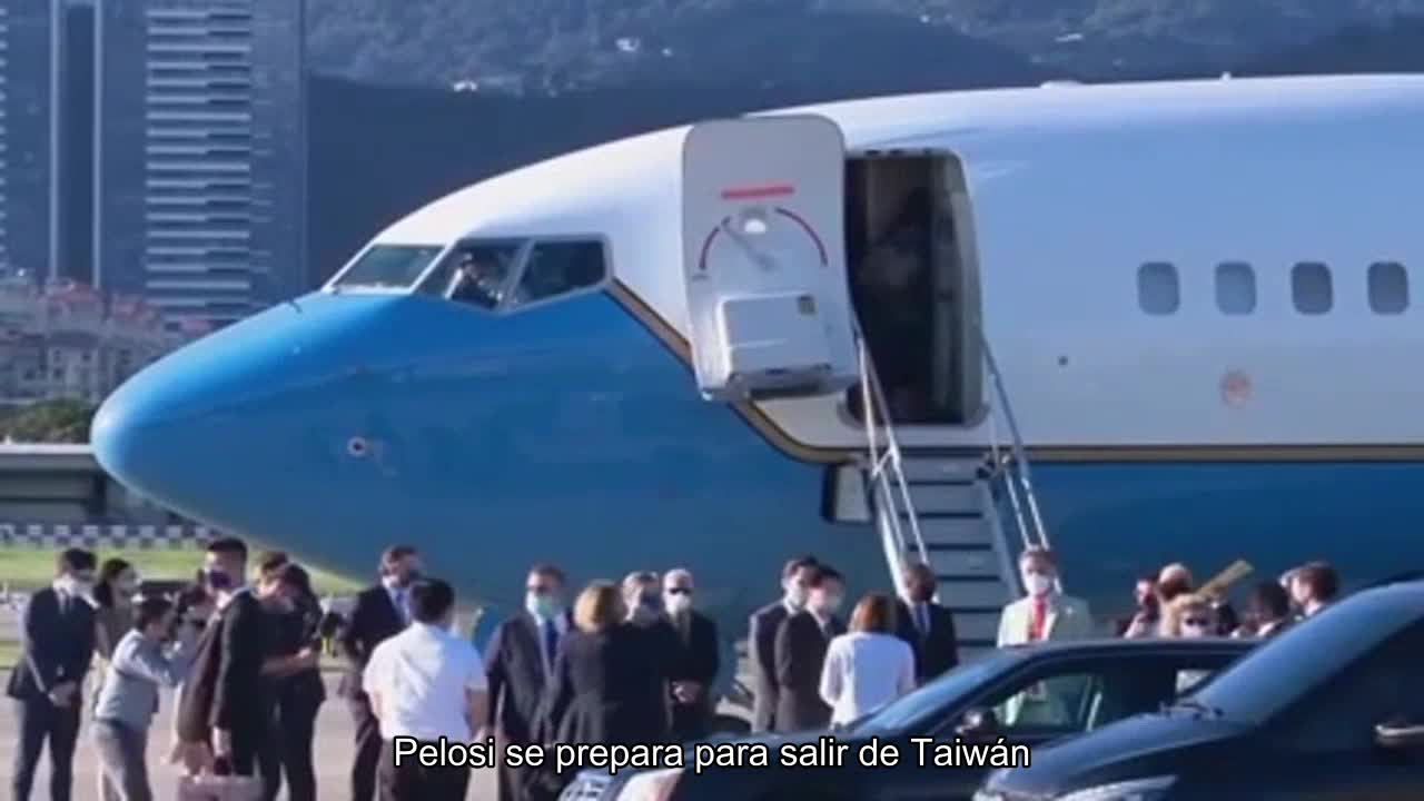 Pelosi se prepara para salir de Taiwán