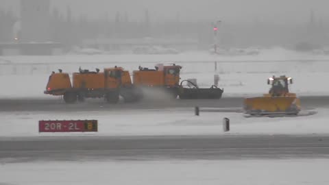 preparing runway in Fairbanks