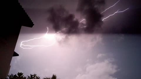 In winter the sound of terrifying thunder and lightning