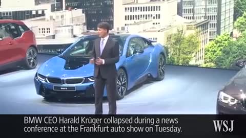 BMW CEO collapse on stage