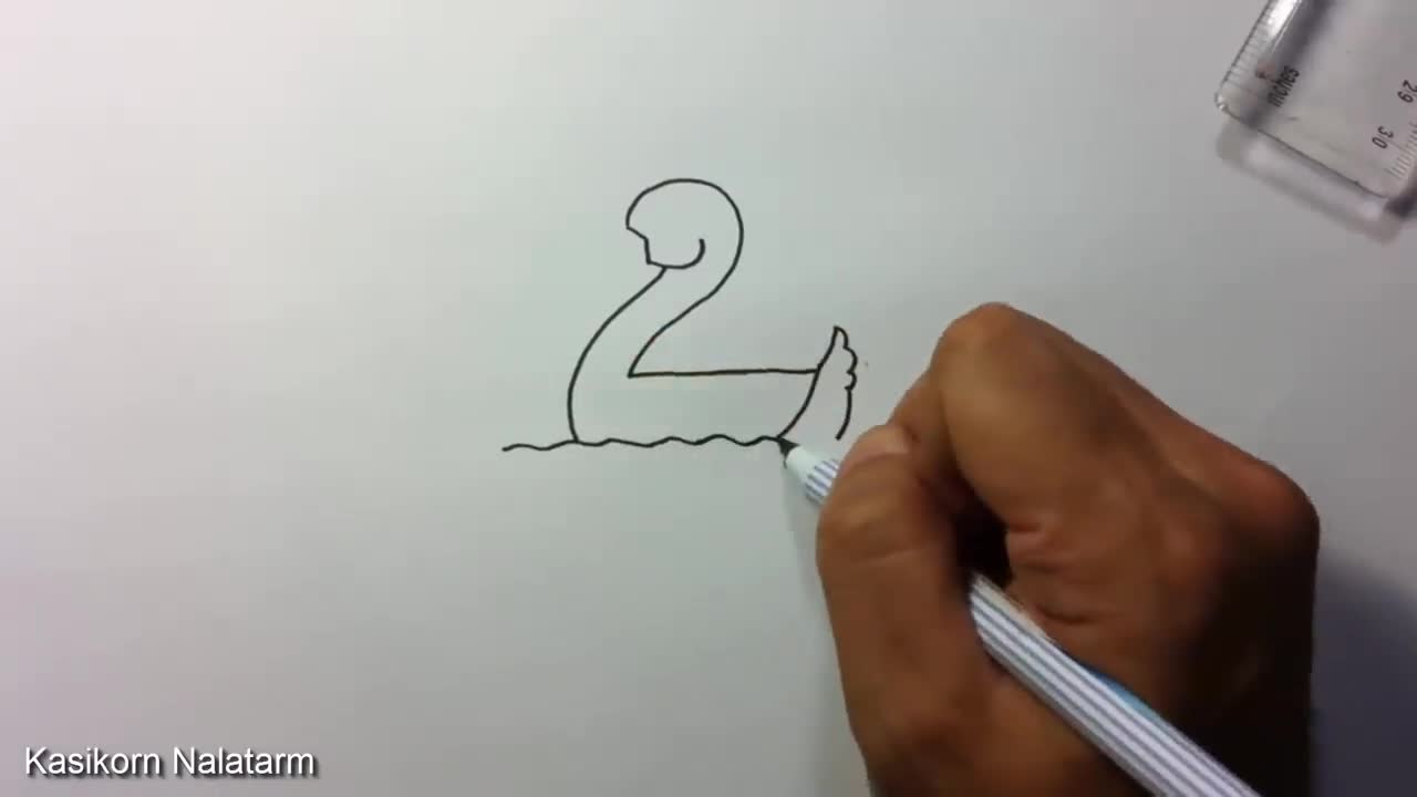 Drawing Picture , How to turn Numbers 1-5 into the cartoon birds Learn step by step Art for kid.