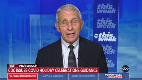 DR. FAUCI: If you’re vaccinated and your family members are vaccinated...you can enjoy the holidays