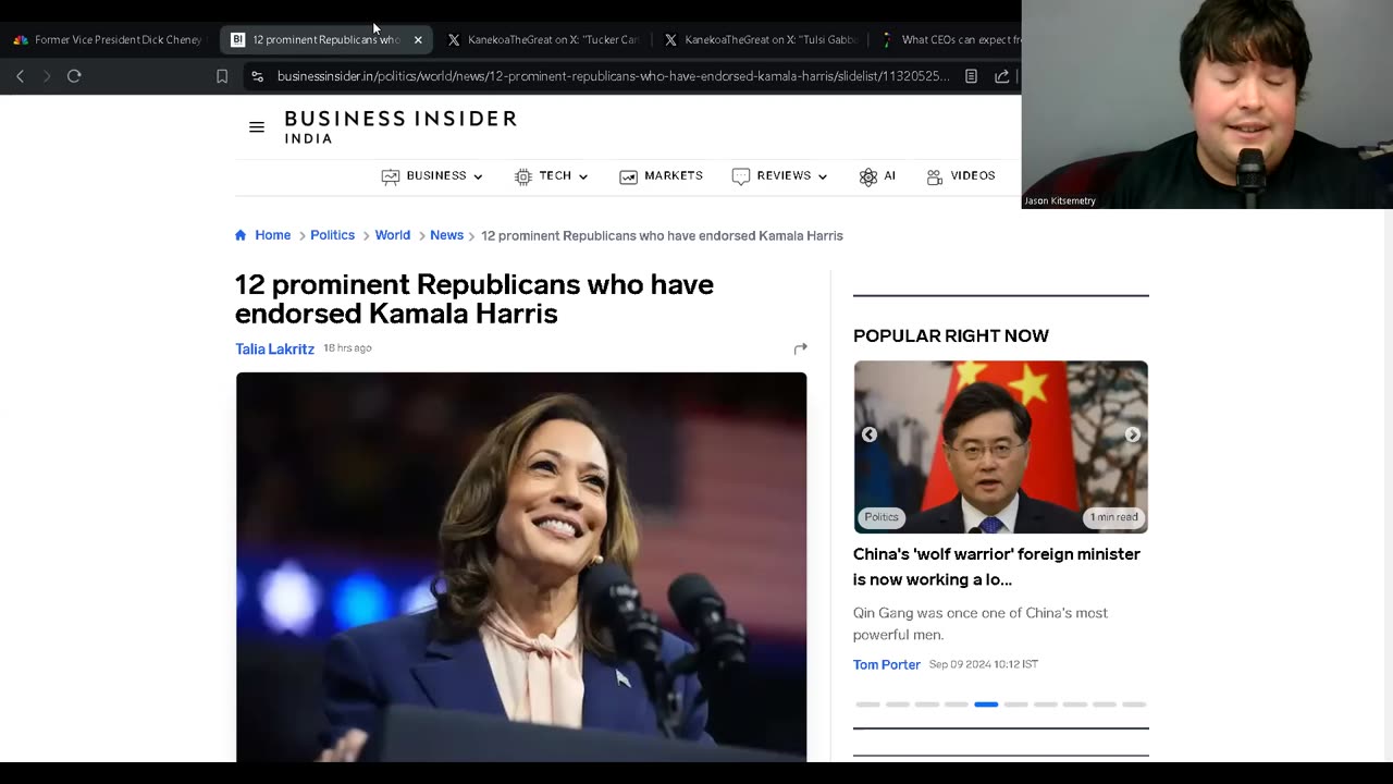 Tulsi ROASTS Kamala's Endorsement by The Cheneys