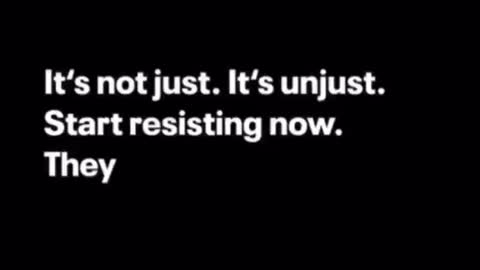 It's Just.....About Control. We Will Not Comply.