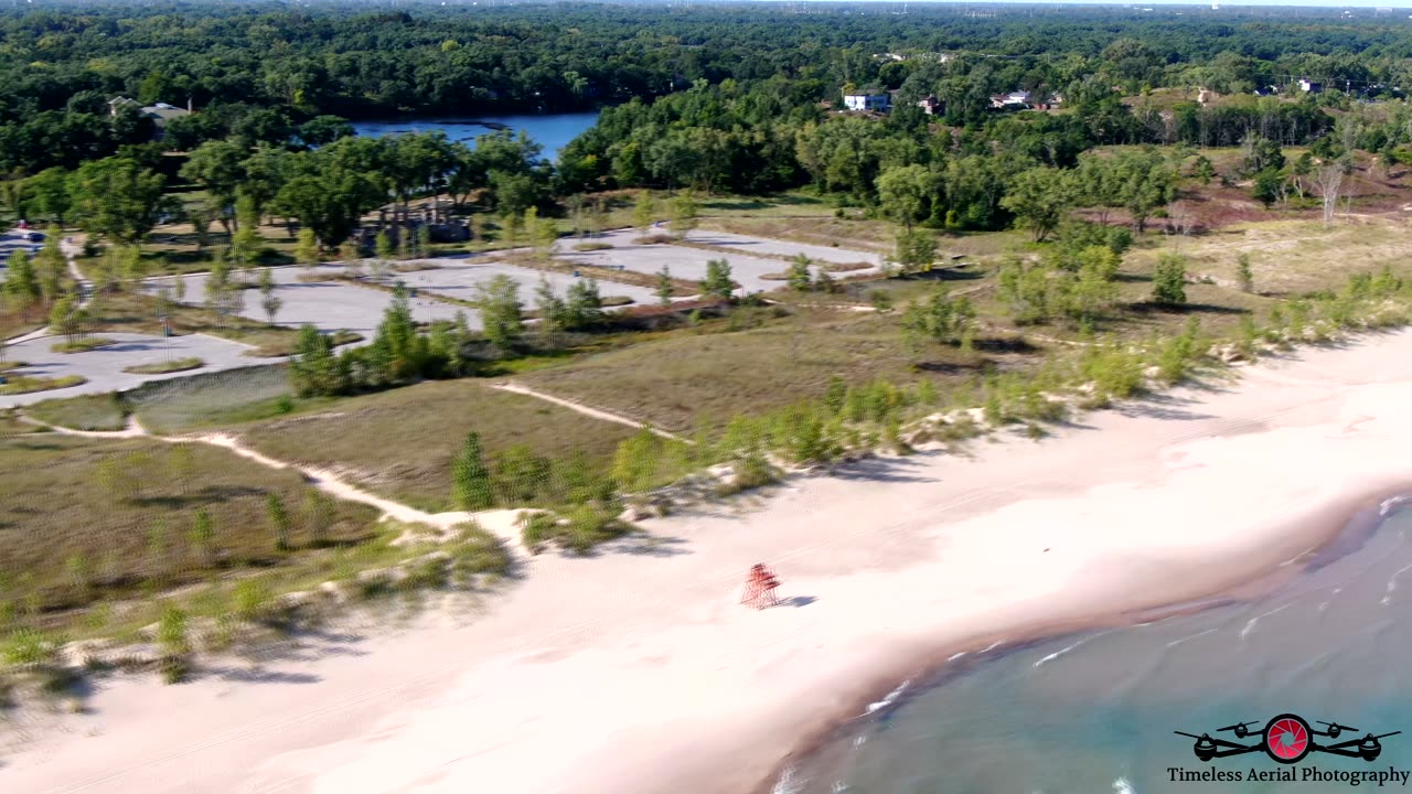 Stunning Tour Of Marquette Park & Beachfront Gary, IN 4K Drone Footage