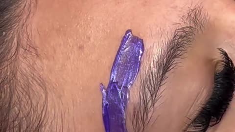 Brow Waxing with Sexy Smooth Hypnotic Purple Seduction Hard Wax by @skinbysp