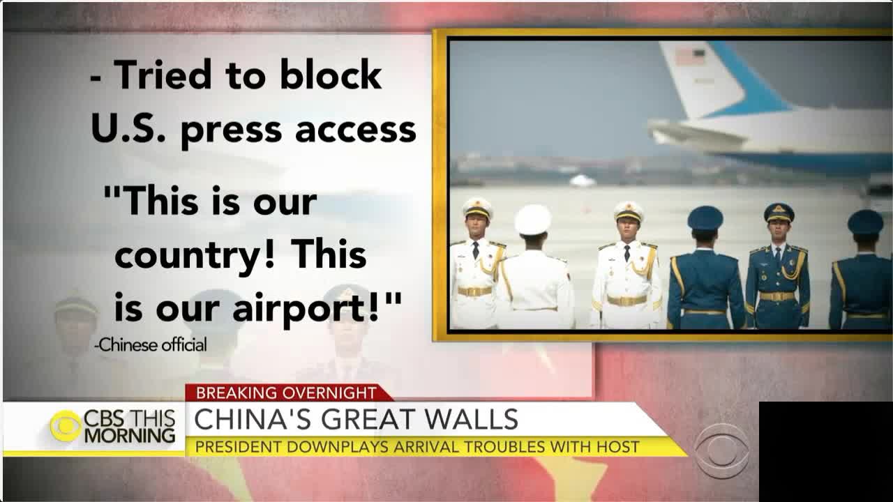 NO RED CARPET FOR OBAMA. CHINA HAS HIM EXIT VIA LUGGAGE EXIT.