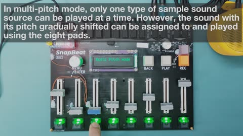 SnapBeat MAX (new product under developing), test of switching multi sounds and multi-pitch mode.