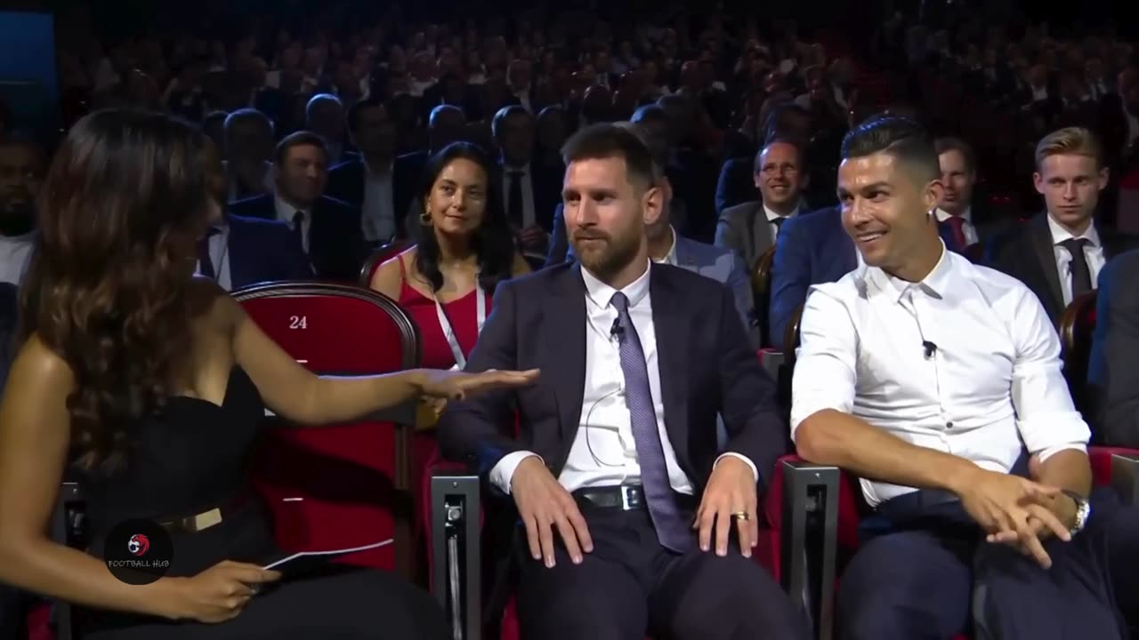 Lionel Messi & Cristiano Ronaldo sit with each other in UEFA Champions League Draw