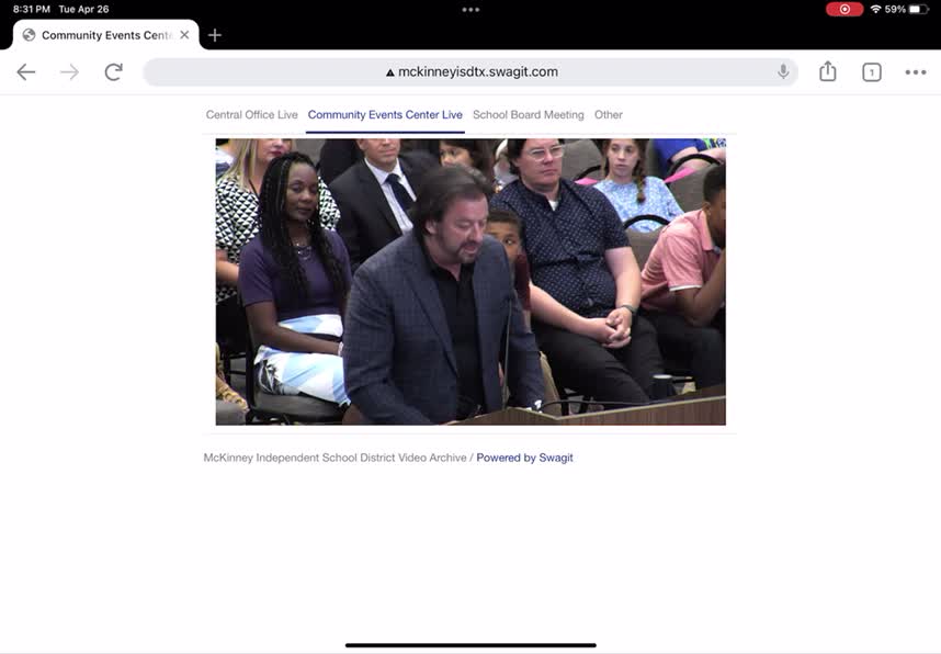 McKinney ISD School Board Meeting Part 5, April 26, 2022