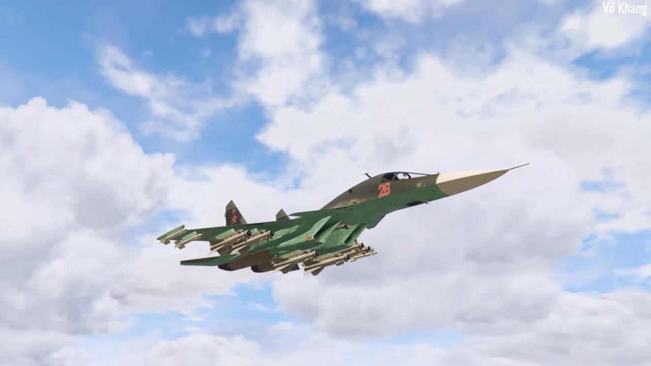 Su-34 Fullback fighter bomber airborne patrol