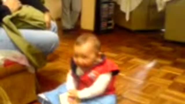 Baby dancing to the music