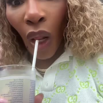 Serena Williams tries famous 'Honey Deuce' drink at the US Open