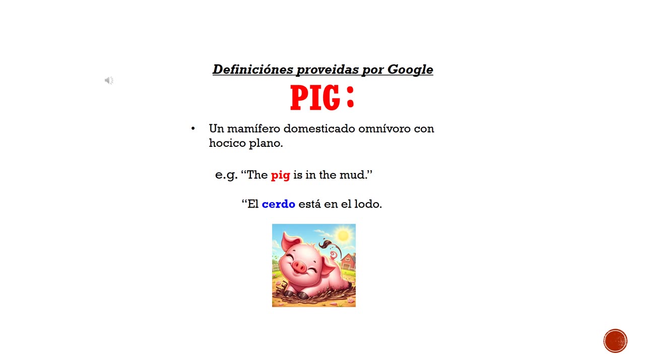 Palabra Del día en Inglés 'pig'