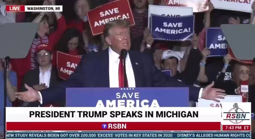 Trump on AMERICAN DREAM at rally in Michigan