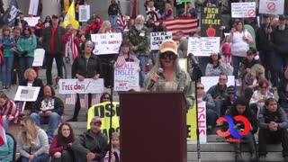The Post Millennial’s Daviscourt speaks at Olympia rally
