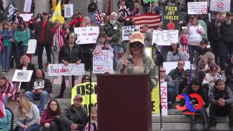 The Post Millennial’s Daviscourt speaks at Olympia rally