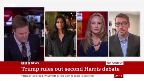 Donald Trump says no more Kamala Harris debates | BBC News