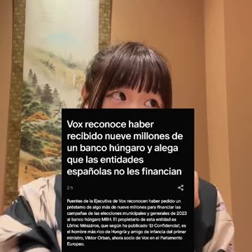 #Vox reconoce haber #recibido nueve #millones de un #banco #húngaro