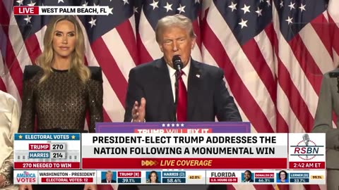 RSBN - President Trump Addresses the Nation After Winning the 2024 Election