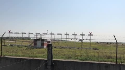 Massive AN-225 landing at home airport