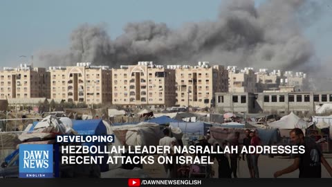 Hezbollah Leader Nasrallah Addresses Recent Attacks on Israel _ Dawn News English