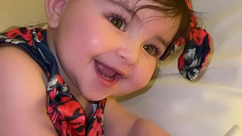 Cute baby video smile