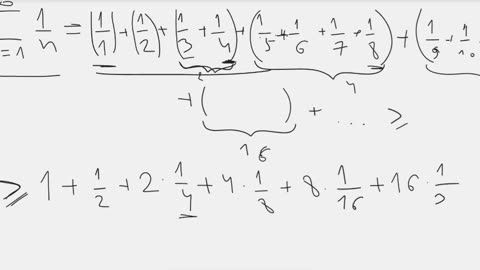 A simple proof that the harmonic series diverges