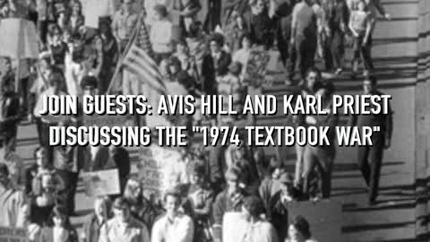 AVIS HILL AND KARL PRIEST DISCUSSING THE "1974 TEXTBOOK WAR"