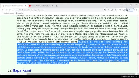 Doa Rosario Gembira - Pesta Maria Menerima Kabar Sukacita (Virtual)