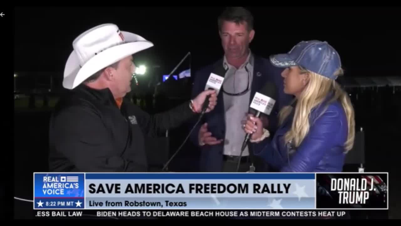 J6 Defendant Treniss Evans Starts Singing Anthem During Trump Rally - Oct 23t 22