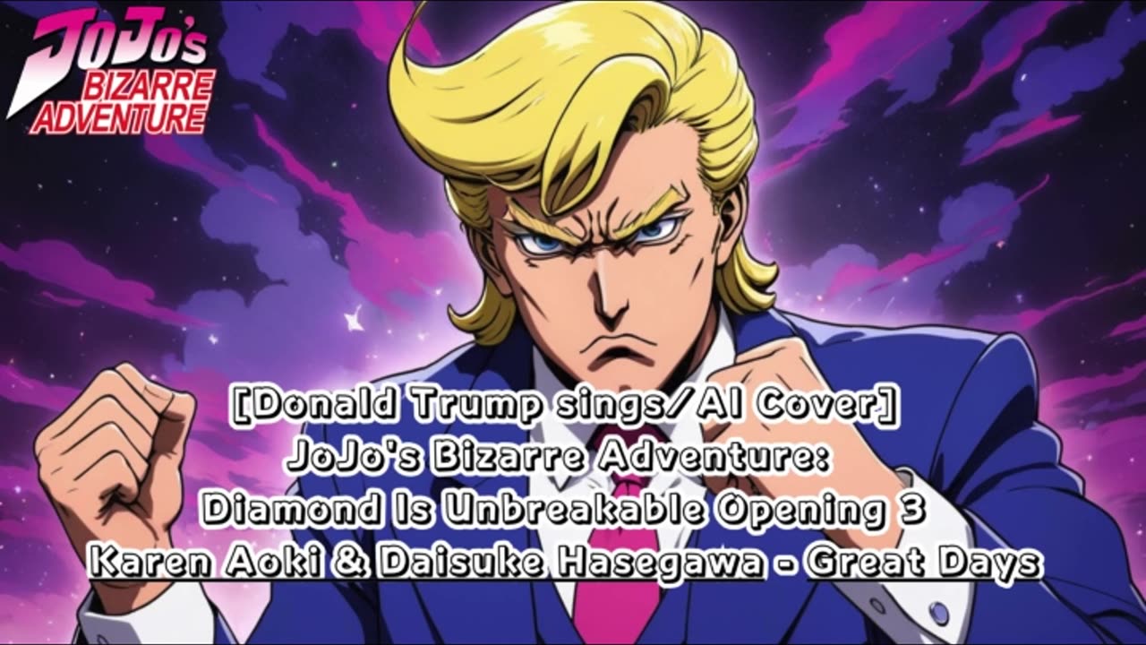 [Donald Trump sings/AI Cover]JoJo'sBizarreAdventure:DU Op 3 KarenAoki & DaisukeHasegawa - Great Days