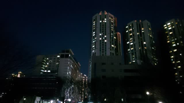 Night view in our neighborhood