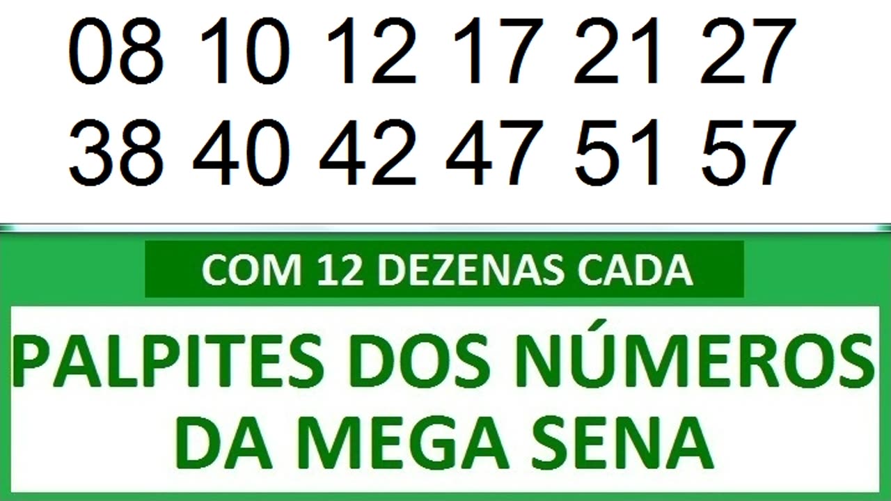 PALPITES DOS NÚMEROS DA MEGA SENA COM 12 DEZENAS yy yz y0 y1 y2 y3 y4 y5 y6 y7 y8 y9