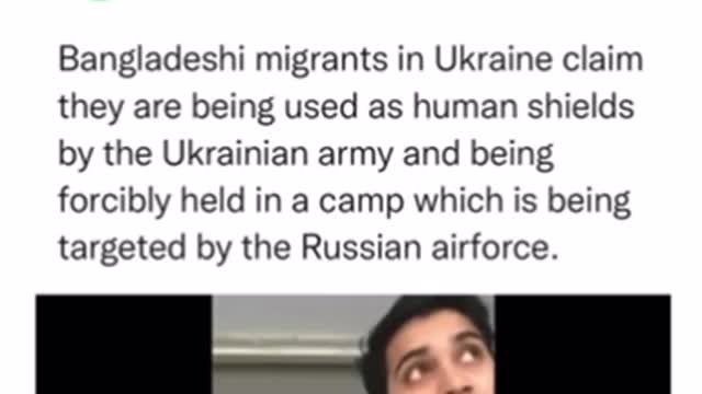 Ukrainian neo-Nazi Army use Bangladeshi refugees as Human Shields.